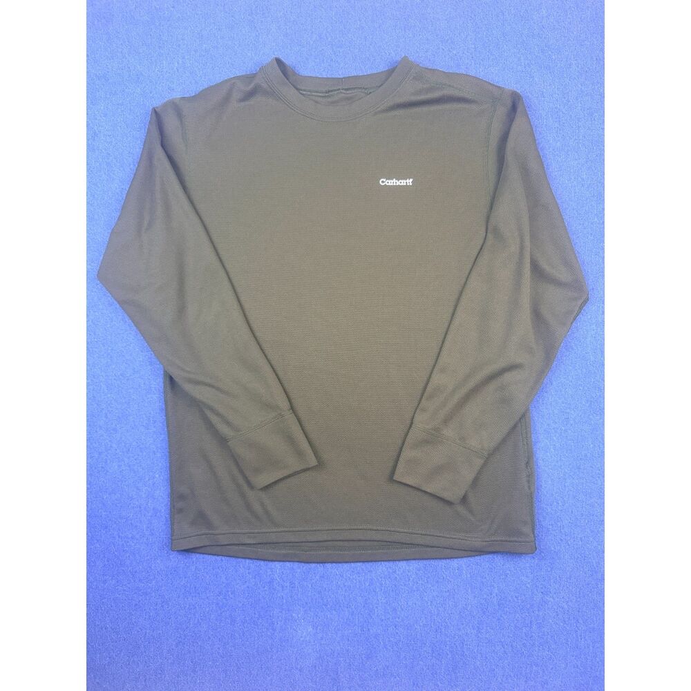 Carhartt Men's L Force Performance Long Sleeve Shirt Olive Green K207-DPG